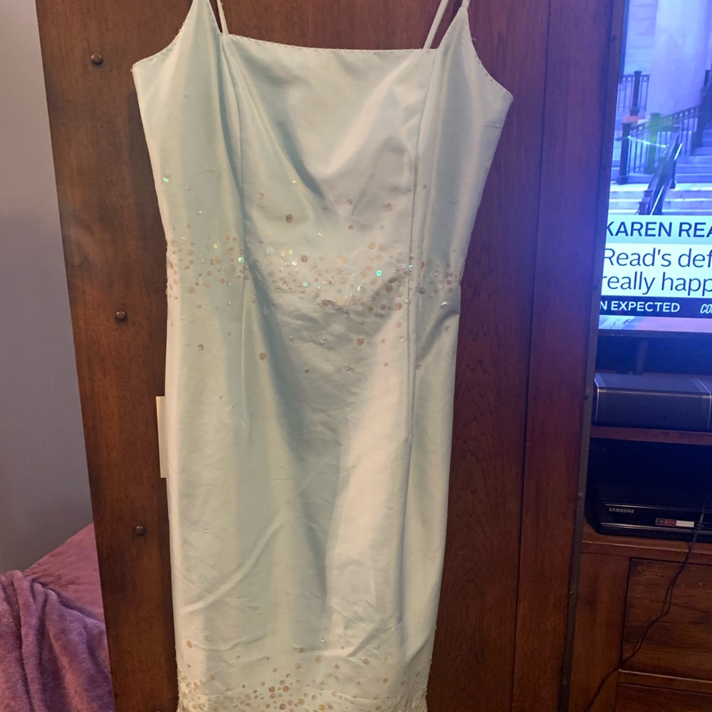 Ann Taylor Baby Blue/powder blue Sheath Cocktail Dress